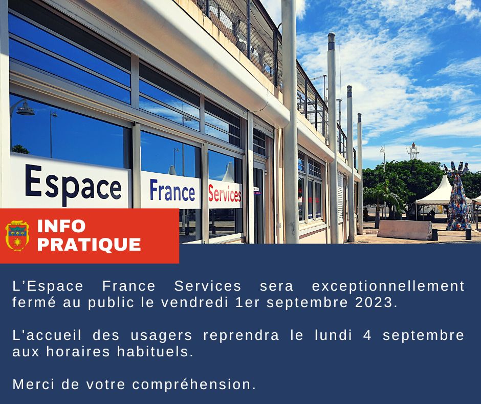 Fermeture exceptionnelle de l'Espace France Services